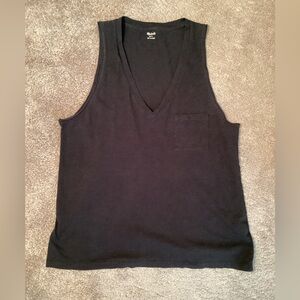 Madewell L Tank Top v-neck Sleeveless Pocket Cotton Lightweight